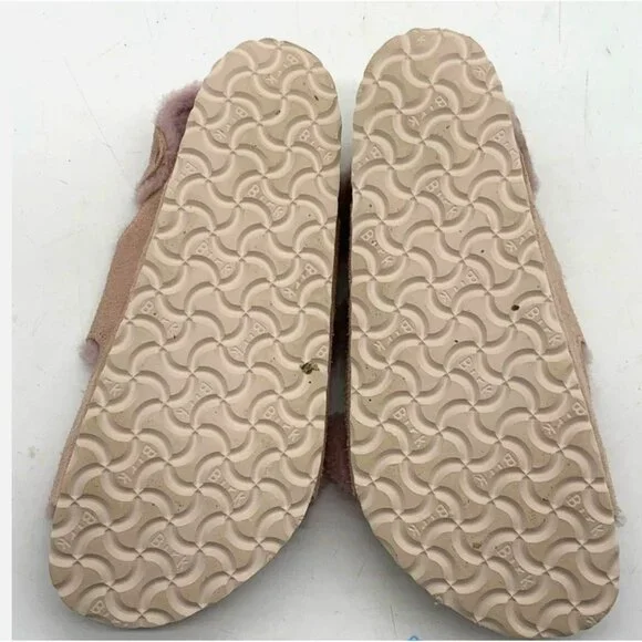 Birkenstock Milano Shearling Light Rose Pink Suede Slingback Sandal 41 L10 Reg - Picture 15 of 15